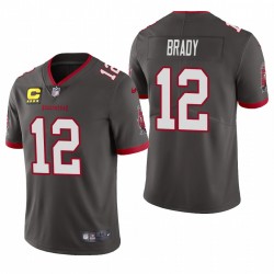 Homme Tom Brady Tampa Bay Buccaneers Patch Capitaine Patch Vapor Limited Maillot