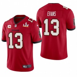 Tampa Bay Buccaneers Mike Evans Super Bowl LV Capitaine Patch Vapor Limited Maillot - Rouge