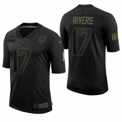 Homme Indianapolis Colts Philip Rivers Black Salute à Service Limited Maillot