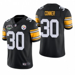 James Conner Pittsburgh Steelers Super Bowl XLIII Patch Noir Vapeur Limited Maillot
