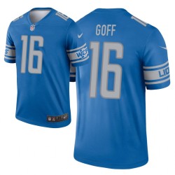 Lions de Detroit pour hommes # 16 Jared Goff Blue Legend Maillot