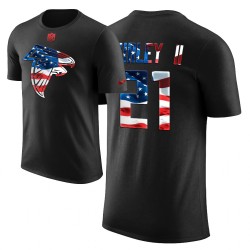 Atlanta Falcons Day de l'indépendance Day Todd Gurley II Noir Stars et Stripes T-shirt