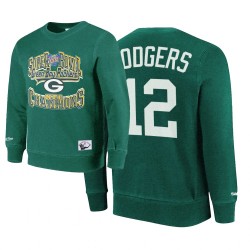 Green Bay Packers Aaron Rodgers NFL Champs Champs Jumper Sweat-shirt Vert fané