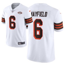 Browns 1946 Collection Baker Mayfield Alternate Vapor Limited Blanc Maillot