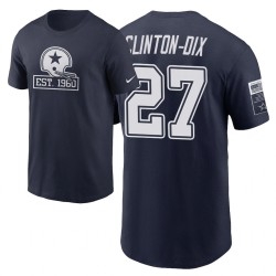 HA HA CLINTON-DIX 60ème anniversaire Drapeau T-shirt Dallas Cowboys Navy Hommes