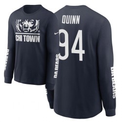 Chicago Bears Split Robert Quinn Navy T-shirt à manches longues locales pour hommes Navy