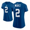 Indianapolis Colts Nom et numéro # 2 Carson Wentz Royal T-shirt