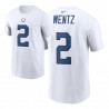 Indianapolis Colts Nom Numéro # 2 Carson Wentz Blanc T-shirt