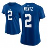 Indianapolis Colts Nom Numéro # 2 Carson Wentz Royal T-shirt