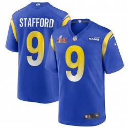 Matthew Stafford Los Angeles Rams Nike Jeunes Super Bowl LVI Bound Patch Jeu Maillot - Bleu roi