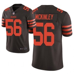 2021 Cleveland Browns # 56 Takkarist McKinley Brown Color Rush Rush Limited McKinley Maillot
