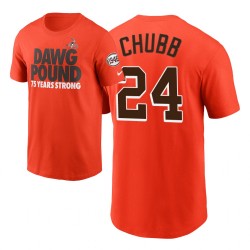 Cleveland Browns Nick Chubb 1946 Collection Orange T-shirt