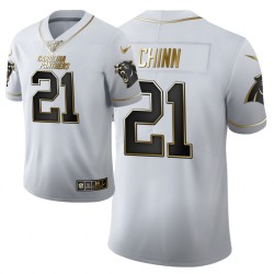 Caroline des hommes Panthers # 21 Jeremy Chinn Blanc NFL Projet d'édition Golden Maillot
