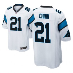Caroline des hommes Panthers # 21 Jeremy Chinn Blanc NFL Jeu Maillot