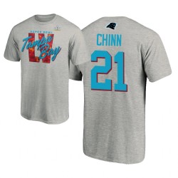 Jeremy Chinn Super Bowl LV Tama T-shirt T-shirt Carolina Panthers Grey Hommes