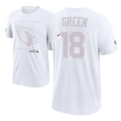 Cardinals Arizona Sideline Team Numéro # 18 A.J.T-shirt Performance Green Blanc