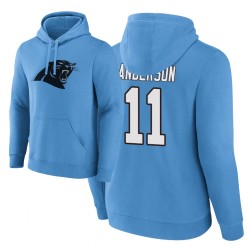 Panthers # 11 Robby Anderson Team Logo Sweat à capuche - Bleu
