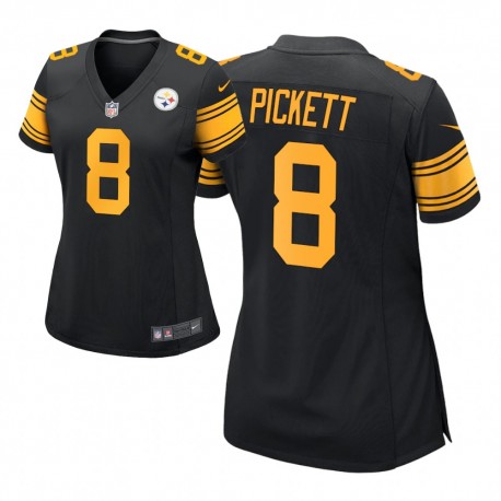Pittsburgh Steelers # 8 Kenny Pickett - Noir Game Alternate Game Maillot - 2022 NFL Draft