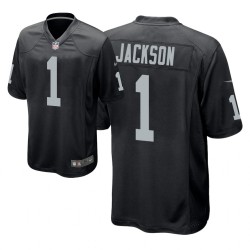 Las Vegas Raiders # 1 DeSean Jackson Game Noir Maillot