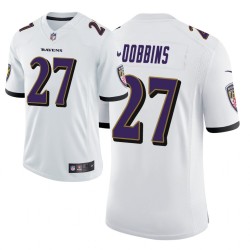 Baltimore Ravens pour hommes ^ 27 J.K.Dobbins Blanc NFL Draft Vapor Limited Maillot