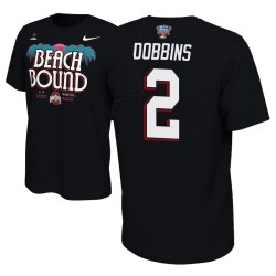 J.K.Dobbins 2021 T-shirt lié au Championnat national Ohio Buckeyes Noir masculin