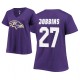 Femmes Plus taille des Ravens J.K.Dobbins Nom et numéro T-shirt violet