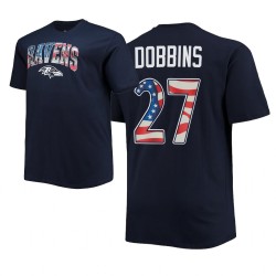 Baltimore Ravens # 27 J.K.T-shirt dobbins grand et grand marine