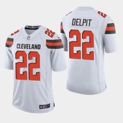 Hommes Cleveland Browns 22 Grant Delpit NFL Draft vapeur Limited Jersey - Blanc