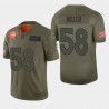 Denver Broncos 58 hommes Von Miller 2019 Salut au service Camo Jersey limitée