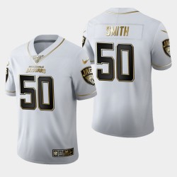 Hommes Jacksonville Jaguars 50 Telvin Smith 100 Saison Golden Edition Jersey - Blanc