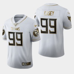 Titans hommes Tennessee 99 Jurrell Casey 100ème Saison Golden Edition Jersey - Blanc
