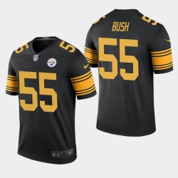 Steelers de Pittsburgh hommes 55 Devin Bush 2019 NFL Draft couleur Rush Legend Jersey - Noir
