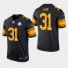 Steelers de Pittsburgh hommes 31 Justin Layne 2019 NFL Draft couleur Rush Legend Jersey - Noir