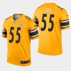 Steelers de Pittsburgh hommes 55 Devin Bush Inverted Legend Jersey - Or