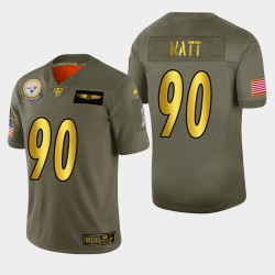 Pittsburgh Steelers T.J. Watt 2019 Salut au service NFL 100 Jersey - métallique