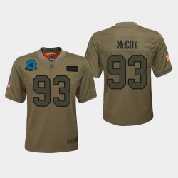 Carolina Panthers 93 jeunes Gerald McCoy 2019 Salut au service du jeu Jersey - Camo
