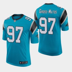 NFL Draft Panthers de la Caroline 97 Yetur Gross-Matos classique Limited Jersey Homme - Bleu