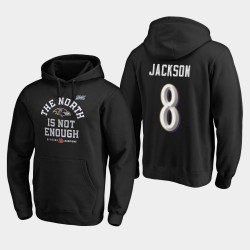 Hommes Baltimore Ravens Lamar Jackson 2019 AFC Champions du Nord Couverture Division Deux Sweat à capuche - Noir