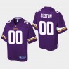 Jeunesse Minnesota Vikings 00 Custom Line Pro Jersey - Violet