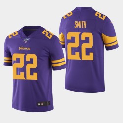 Vikings du Minnesota Hommes 22 Harrison Smith 100ème saison couleur Rush Jersey - Violet