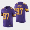 Vikings du Minnesota Hommes 97 Everson Griffen 100 Couleur Saison Rush Jersey - Violet