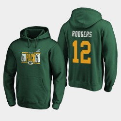 Green Bay Packers hommes Aaron Rodgers 2019 NFL Playoffs Bound Ville natale Checkdown Sweat à capuche - vert