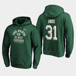 Green Bay Packers Hommes Adrian Amos 2019 NFC Division Nord Champions couverture Deux Sweat à capuche - vert