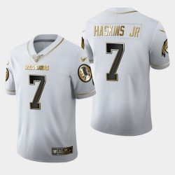 Redskins de Washington hommes 7 Dwayne Haskins Jr. Saison 100 Golden Edition Jersey - Blanc