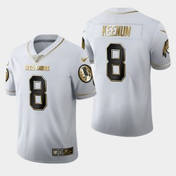 100 Saison Golden Edition Jersey Hommes Washington Redskins 8 Case Keenum - Blanc