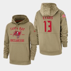 Mike Evans Hommes Tampa Bay Buccaneers 2019 Salut au service Sideline Therma Sweat à capuche - Tan