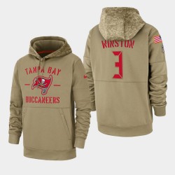Tampa Bay Jameis Winston hommes Buccaneers 2019 Salut au service Sideline Therma Sweat à capuche - Tan