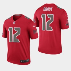 Tampa Bay Buccaneers 12 hommes Tom Brady couleur Rush Legend Maillot - Rouge