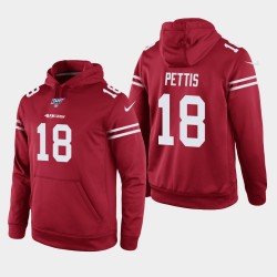 San Francisco 49ers 18 hommes Dante Pettis 100ème saison Jeu Hoodie - Scarlet