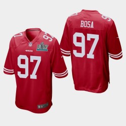 San Francisco 49ers 97 hommes Nick Bosa Super Bowl LIV jeu Jersey - Scarlet